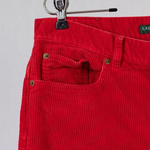Lauren  Ralph Lauren corduroy red pants size 12 - Picture 4 of 12